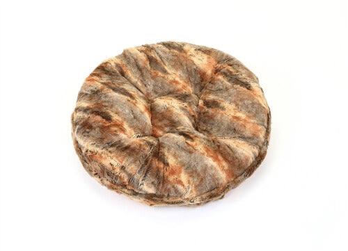 Plush round bed cushion for dogs