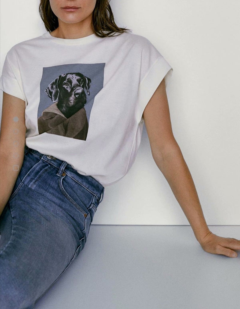 Summer Dog Pattern T-Shirt - T-Shirt - Cuddle Finds