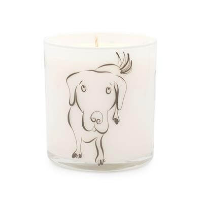 Cedar scented dog jar candle
