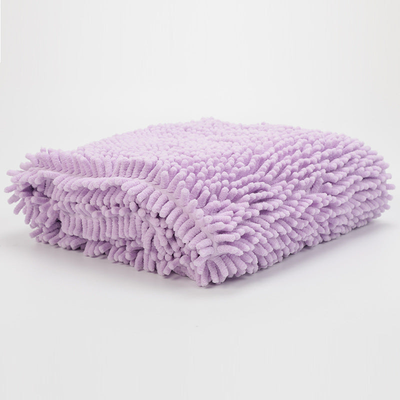 Quick-Drying Chenille Pet Towel: Perfect for Post-Bath Cleanup