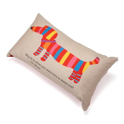Colourful decor accent throw pillow for dog lovers