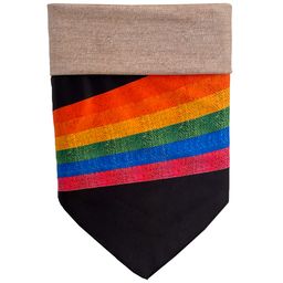 Reversible rainbow pride bandana for dogs and humans