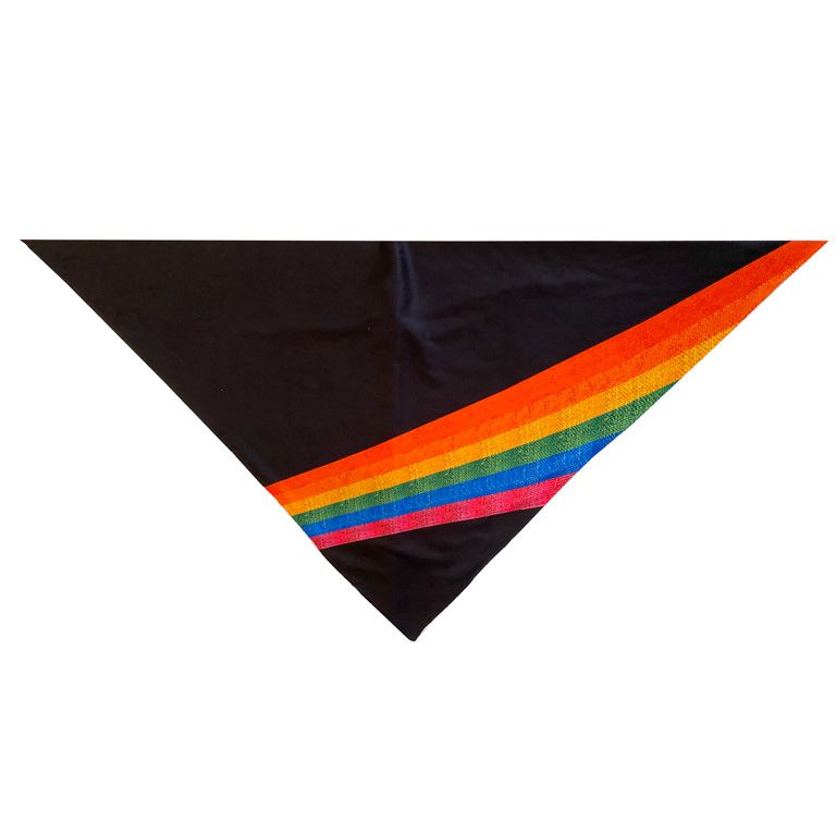 Colorful pride-themed bandana for pets and owners