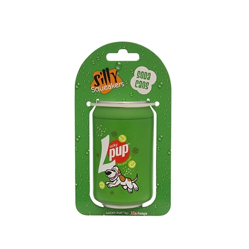 Silly Squeakers® Soda Can Lucky Pup - Novelty Squeaky Toy - Perfect Size for Playful Pups