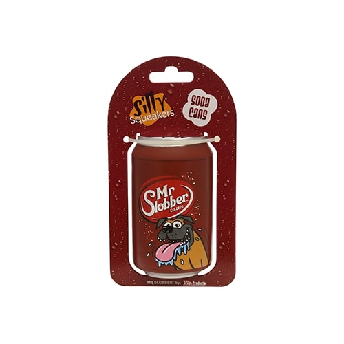 Silly Squeakers® Soda Can Mr. Slobber - Novelty Squeaky Toy - Perfect Size for Playful Pups