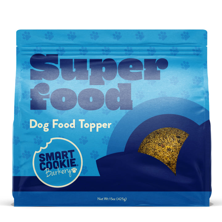 Cuddle Finds Superfood Dog Food Topper in a vibrant package.