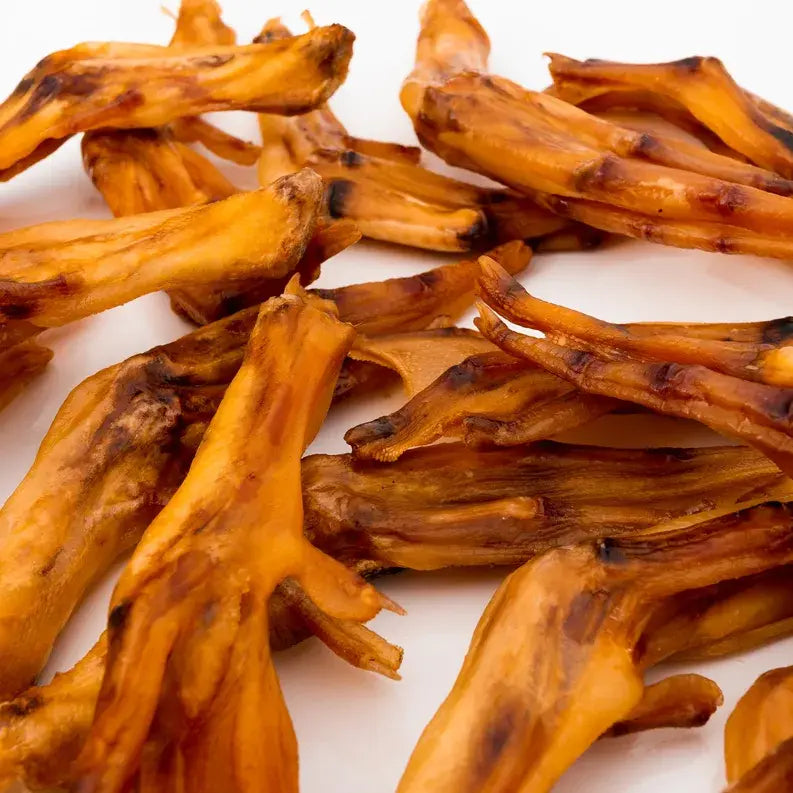 Duck Feet Chews - Crunchy and satisfying treats for dogs of all sizes.