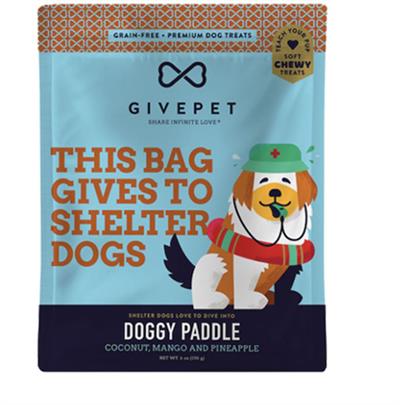 GivePet Dog Grain-Free Doggy Paddle 6oz - Carob, Honey, and Vanilla Flavor Dog Treats