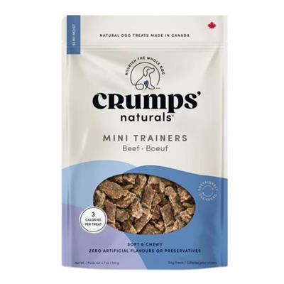 Crumps' Naturals Dog Mini Trains Semi-Moist Beef Treats - Ideal for Training