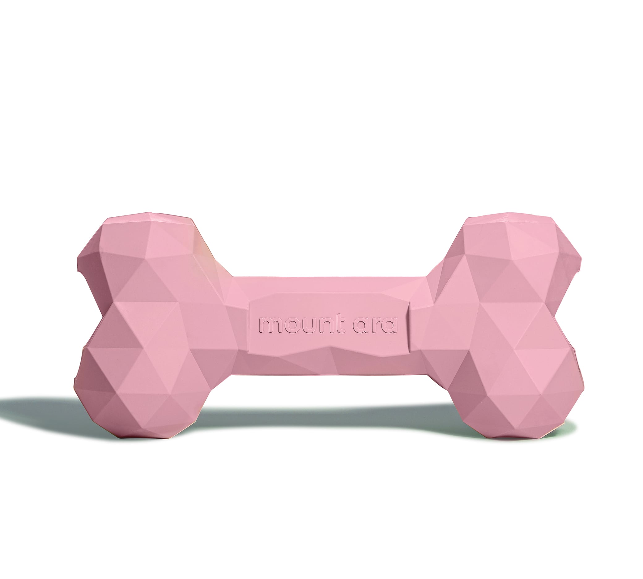 Durable chew bone toy for dogs in pink.