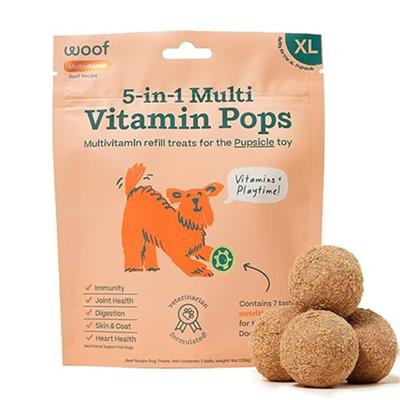 Multivitamin Dog Treats with Vitamins A, B, D, iron, magnesium, and fiber