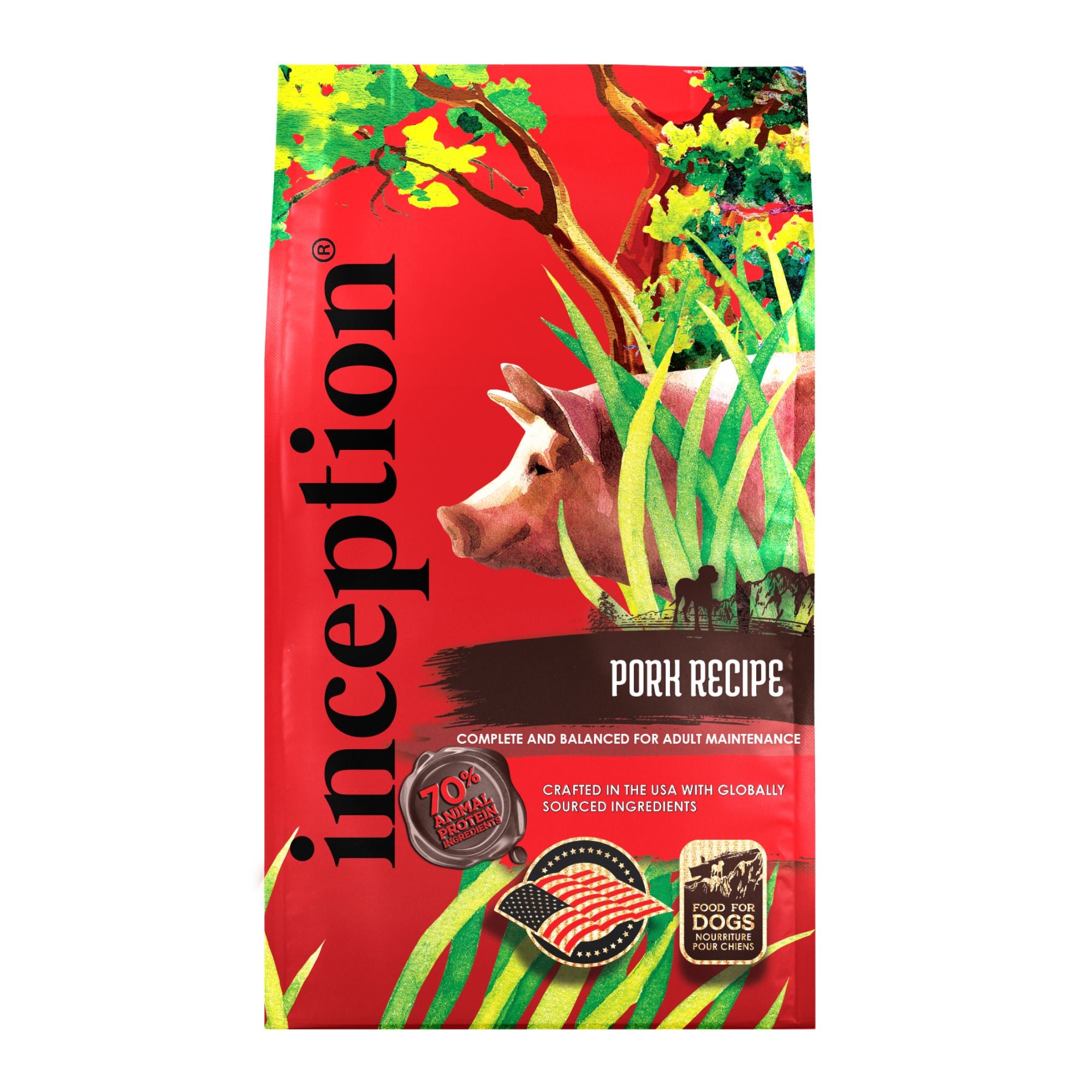 Inception Dog Pork Treats - High-protein dog snacks made from premium pork and wholesome grains for optimal canine health.