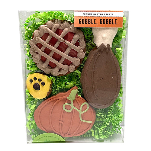 Thanksgiving Dog Treat Box - All-Natural Peanut Butter Treats