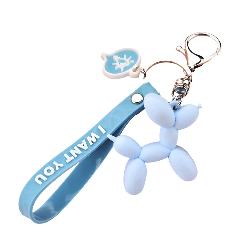 Cute Dog-shaped Keychain Doll Pendant - Blue