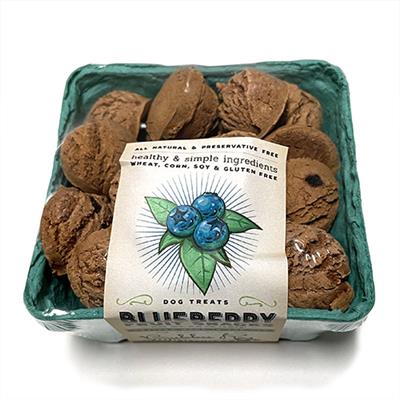 Gluten-Free Blueberry Dog Treats in Decorative Crate Box