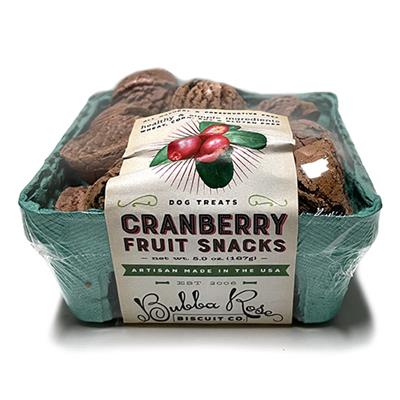 All-Natural Cranberry Dog Treats in Farmer's Market Crate