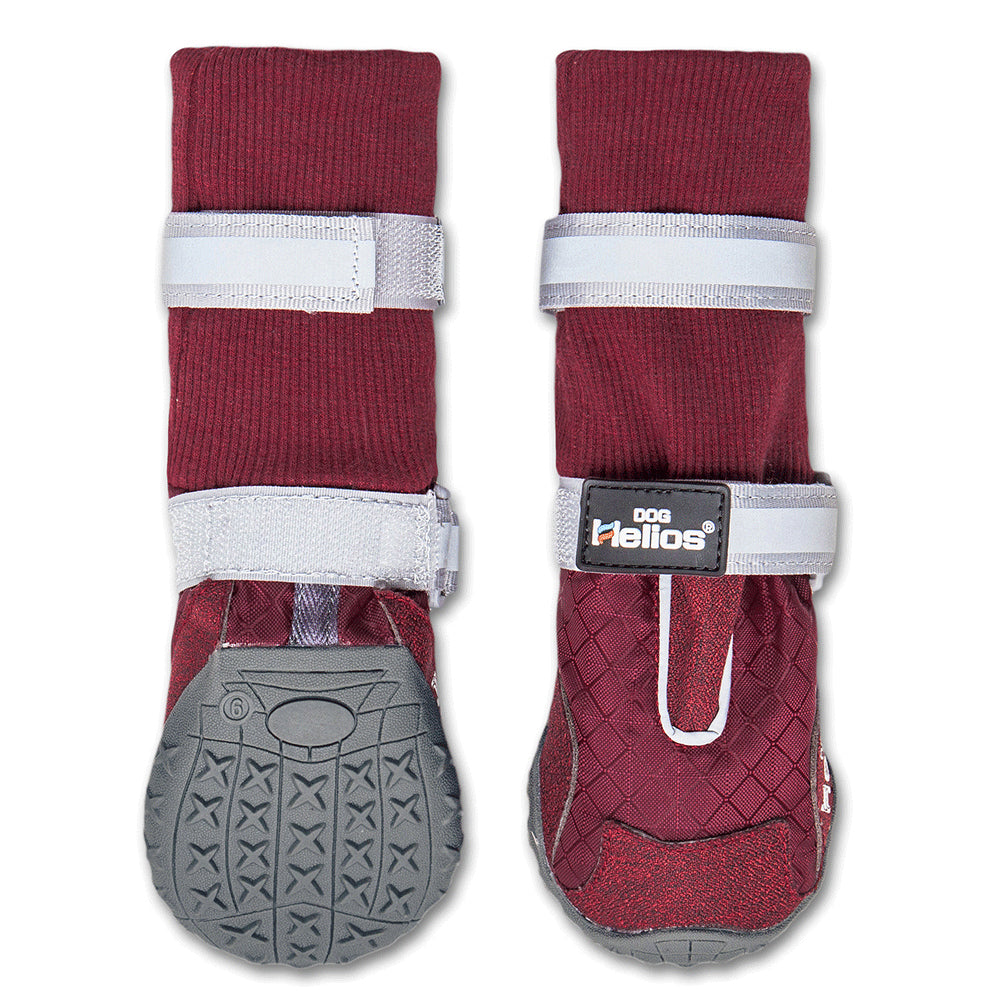 Water-resistant outdoor dog boots with reflective stitching by Dog Helios