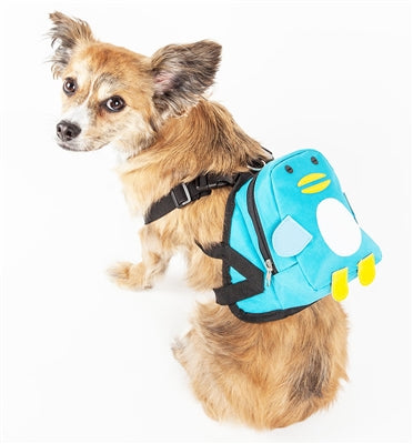 Blue Dog Harness Backpack with Large Zippered Pocket